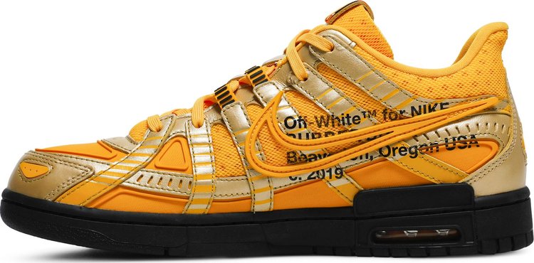 Off-White x Air Rubber Dunk 'University Gold' - Just Sneakers BR